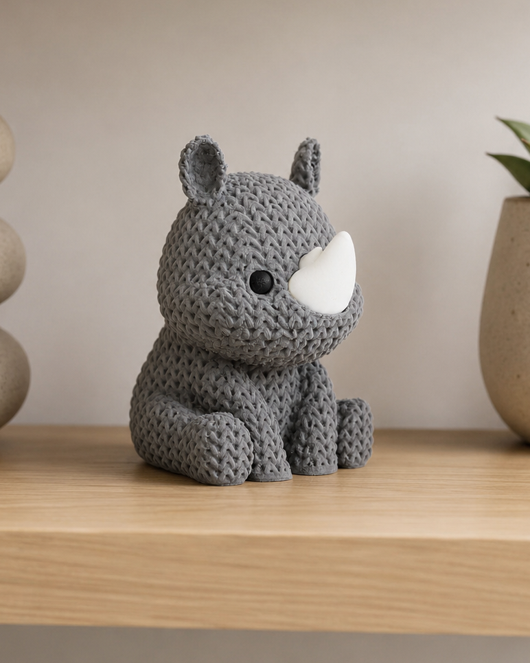 Nashorn Figur – Charmantes Tischdeko