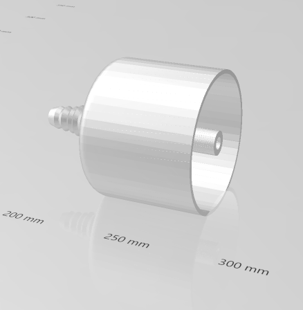 2" PVC End Cap with 10mm Silicone Tube Adapter