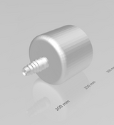 2" PVC End Cap with 10mm Silicone Tube Adapter