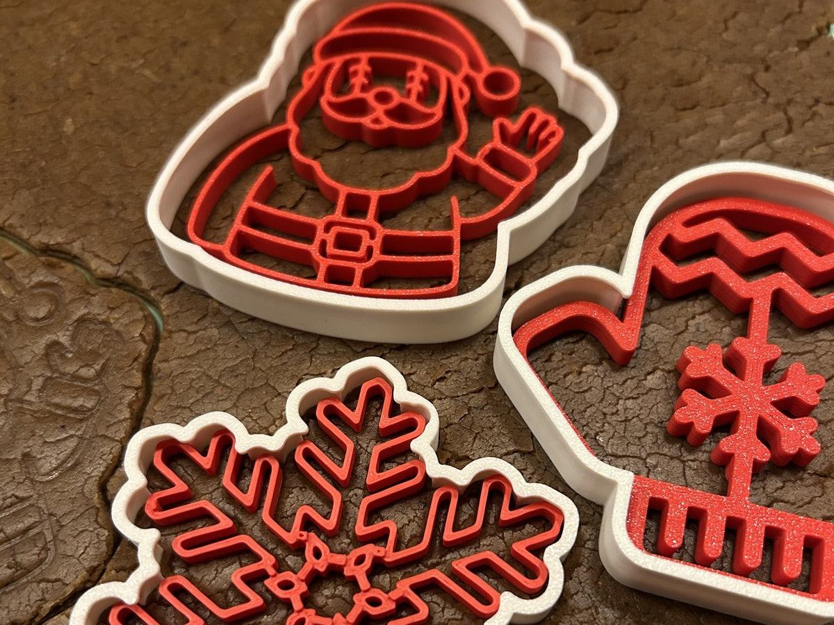 Weihnachtlicher Plätzchenausstecher – Set mit Stempel