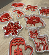 Weihnachtlicher Plätzchenausstecher – Set mit Stempel
