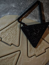 Plätzchenausstecher in Tannenbaumform mit Stempel