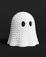 Texture detail of the crochet-look knitted ghost surface showing the open weave pattern up close