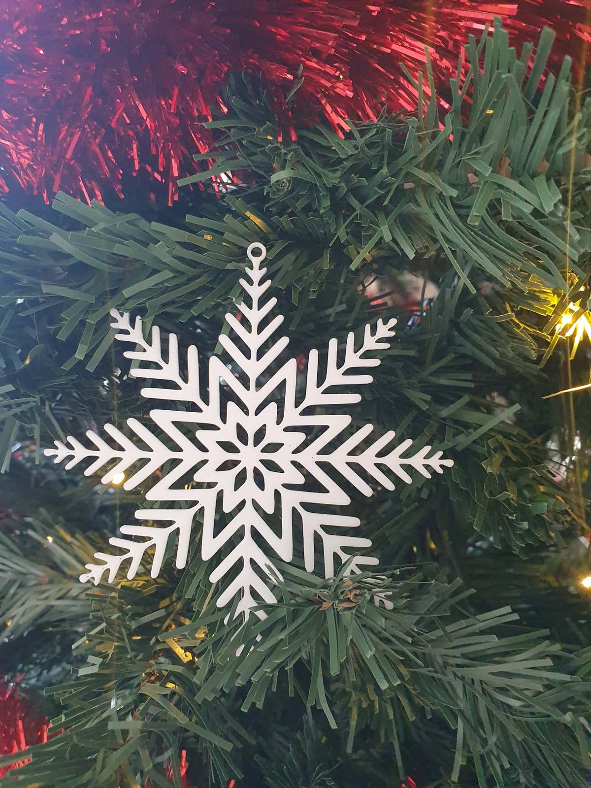 Schneeflocke als Christbaumschmuck