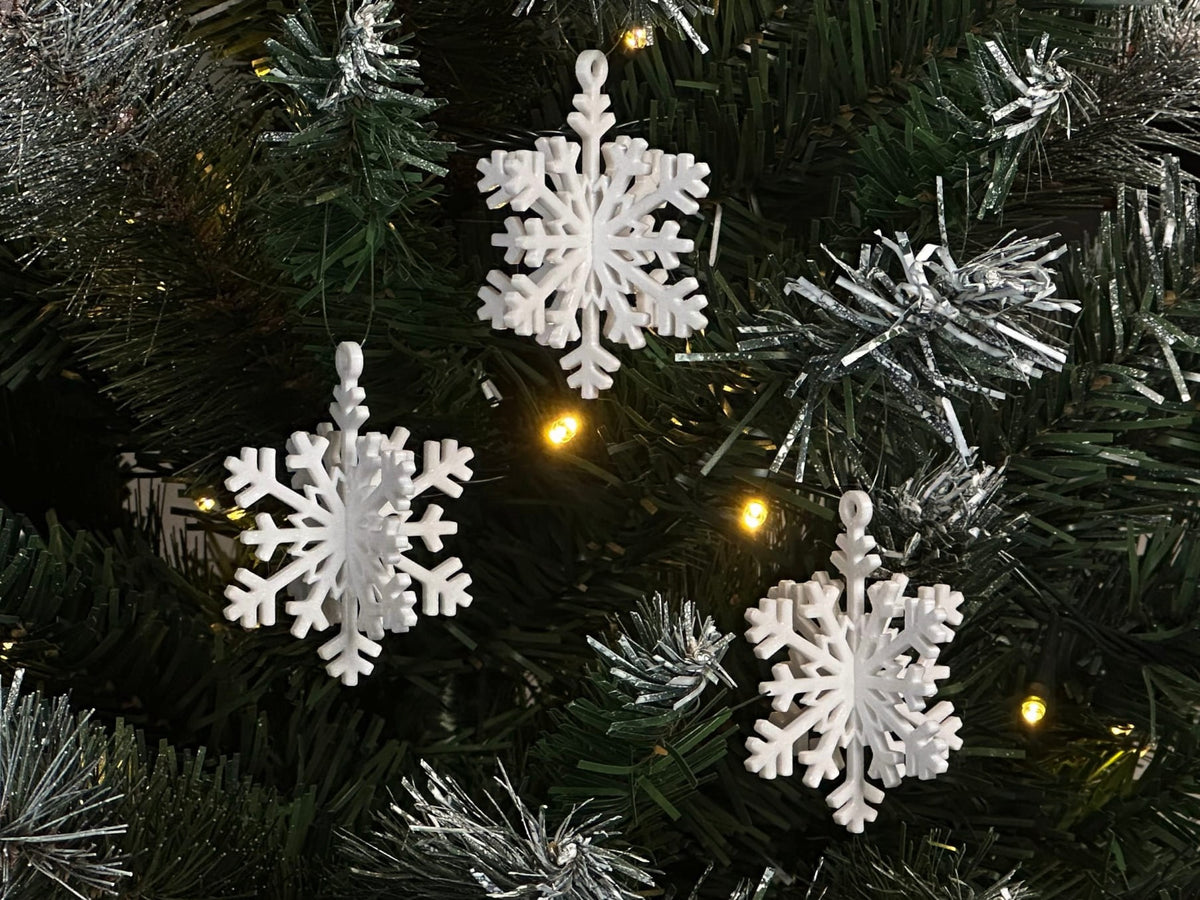 3D-Schneeflocken zum Zusammenstecken, 4er-Set