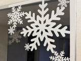 Schneeflocke als Weihnachtsdeko für Tür und Fenster