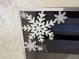 Schneeflocke als Weihnachtsdeko für Tür und Fenster