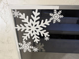 Schneeflocke als Weihnachtsdeko für Tür und Fenster