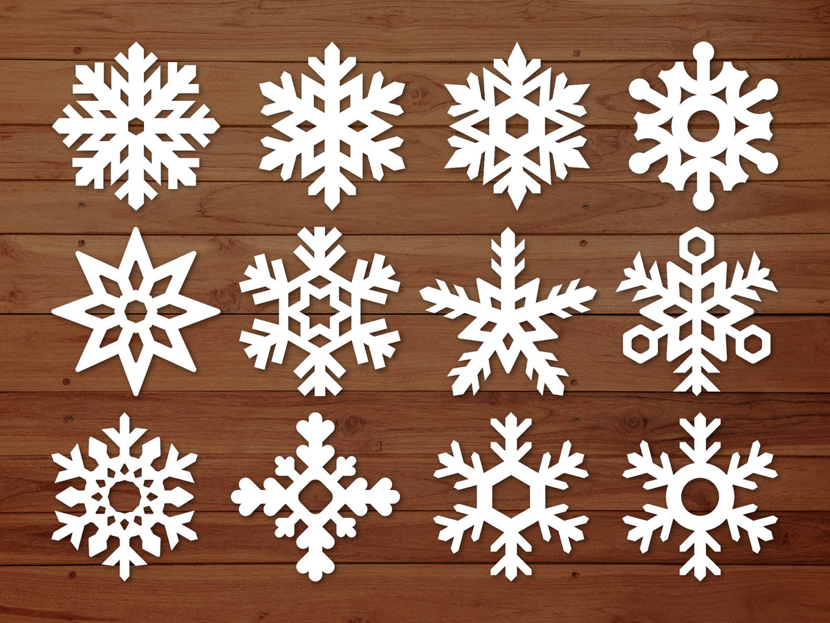 Schneeflocken-Deko – 12er-Set für den Weihnachtsbaum