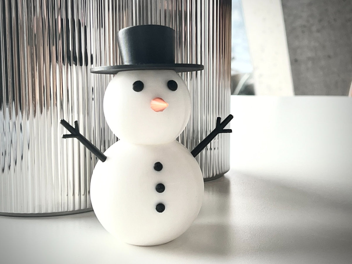 Schneemannfigur in mehreren Farben – Weihnachtsdeko