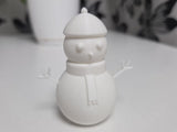 Minimalistische Schneemannfigur mit Lächeln
