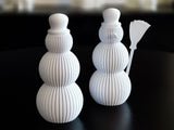 Schneemannfigur im gerippten Design