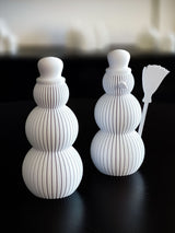 Schneemannfigur im gerippten Design