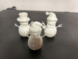 Set mit 3 süßen Schneemannfiguren