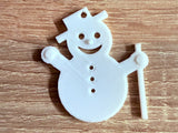 Minimalistischer Schneemann als Christbaumschmuck