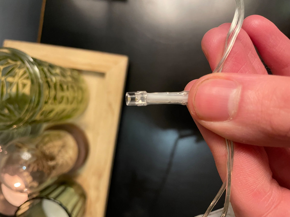 Sternförmige Aufsätze an einer Lichterkette