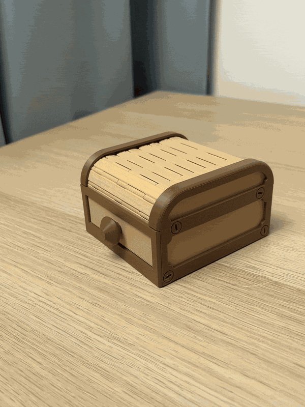 Aufbewahrungsbox mit Rolldeckel – für Schreibtisch und Schmuck