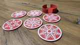 Untersetzer mit Schneeflocken für Weihnachten – 6 Motive