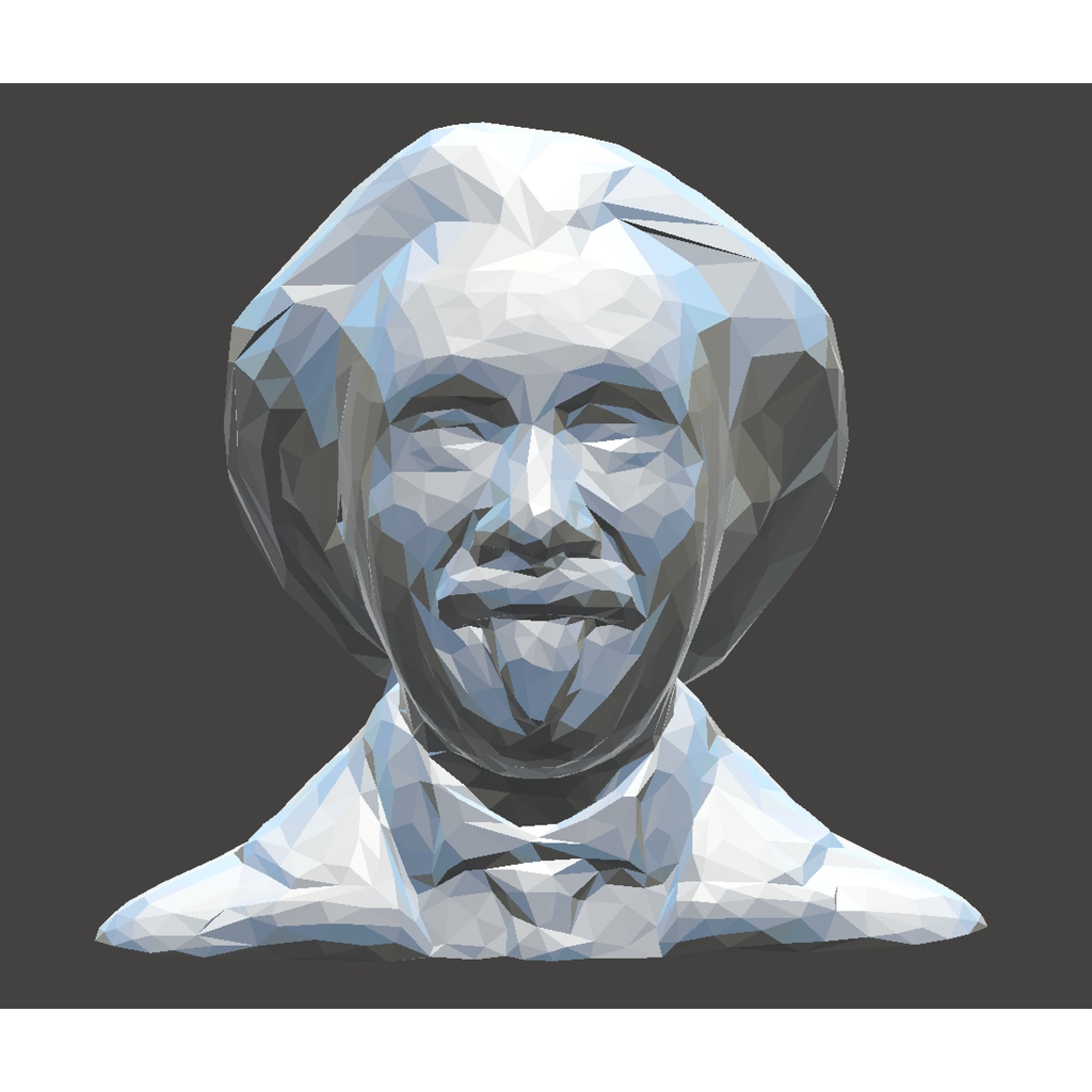 Low Poly Einstein Bust – Albert Einstein Sculpture