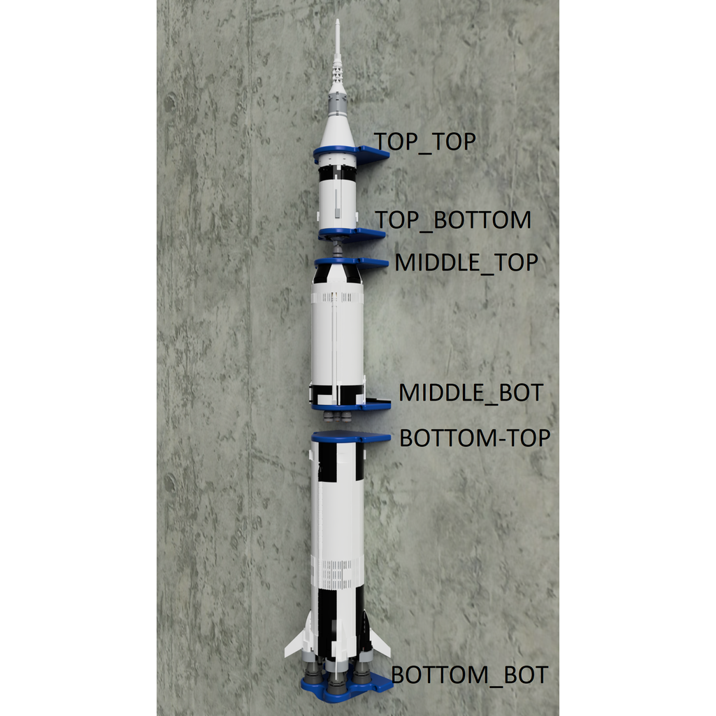 LEGO Saturn V Wall Mount