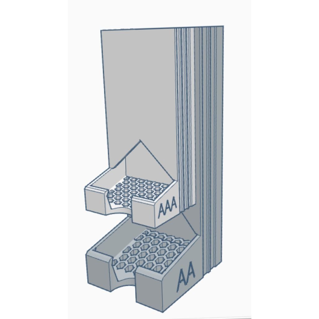 Stackable Battery Organizer with Wall Mount – AA & AAA