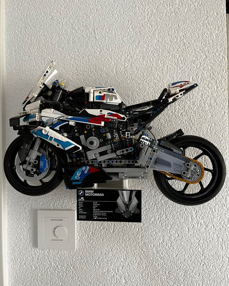 LEGO BMW S1000RR Wall Mount with Plate Hole