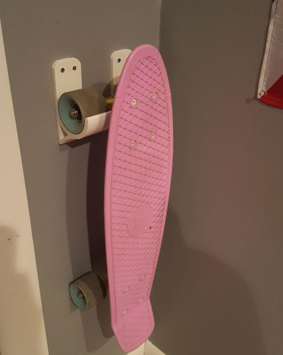 Skateboard Wall Mount – Holds Longboard & Penny Board