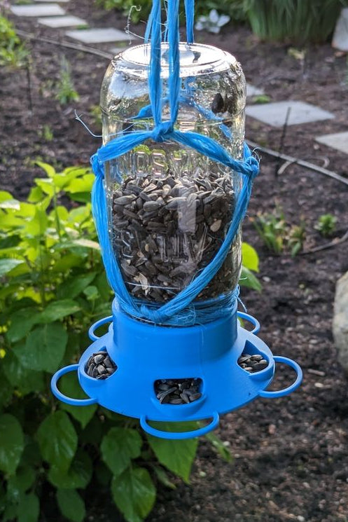 Mason Jar Bird Feeder Lid – Screw-On Garden Feeder