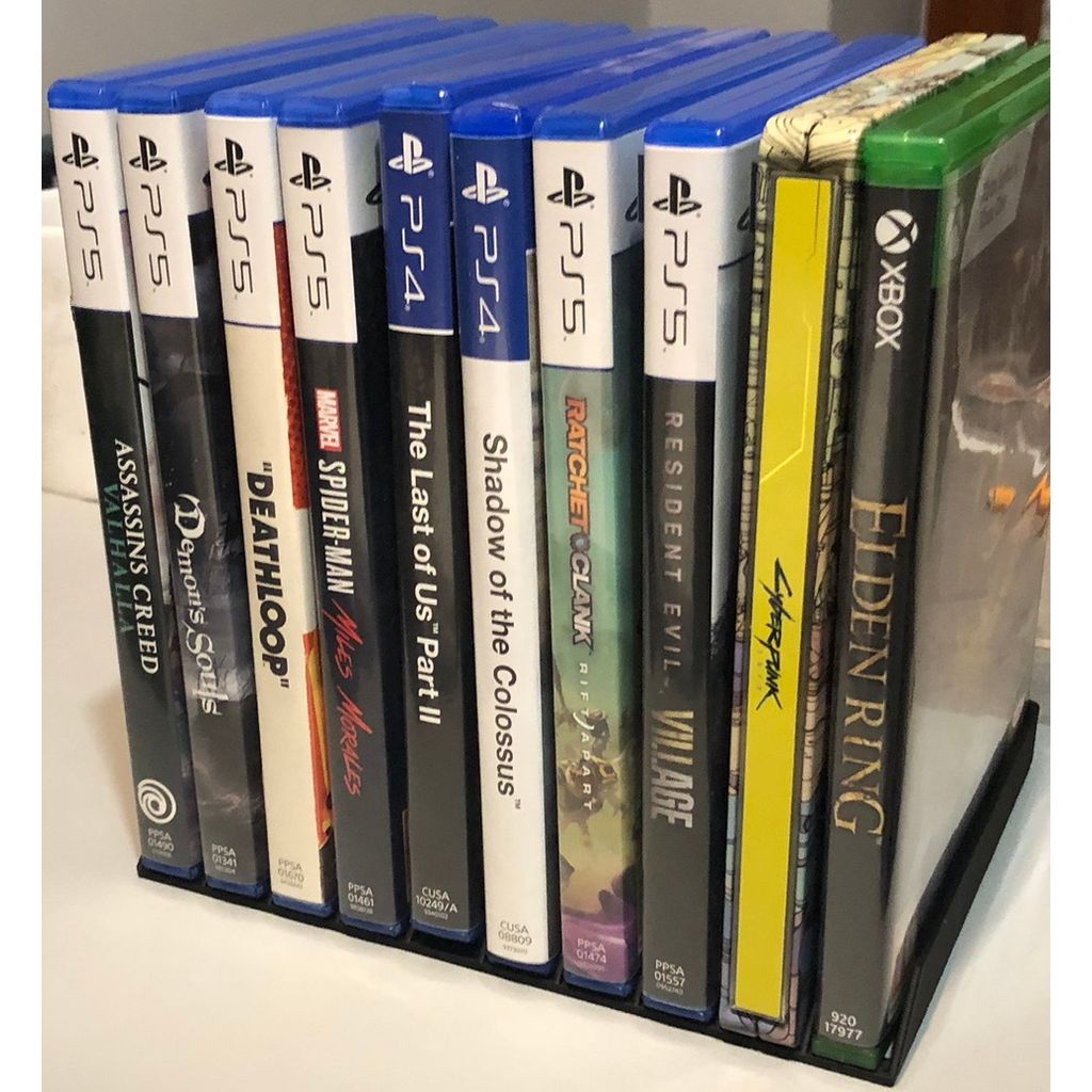 Game Stand for PS4, PS5 & Blu-ray – Holds 10 Games