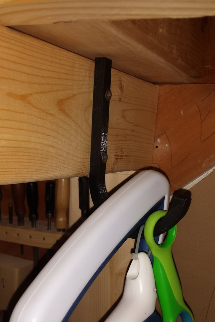 Wall Mount J Hook for Mops, Brooms & Long Handles