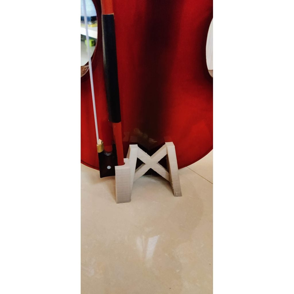 Free-Standing Violin Stand with Bow Holder