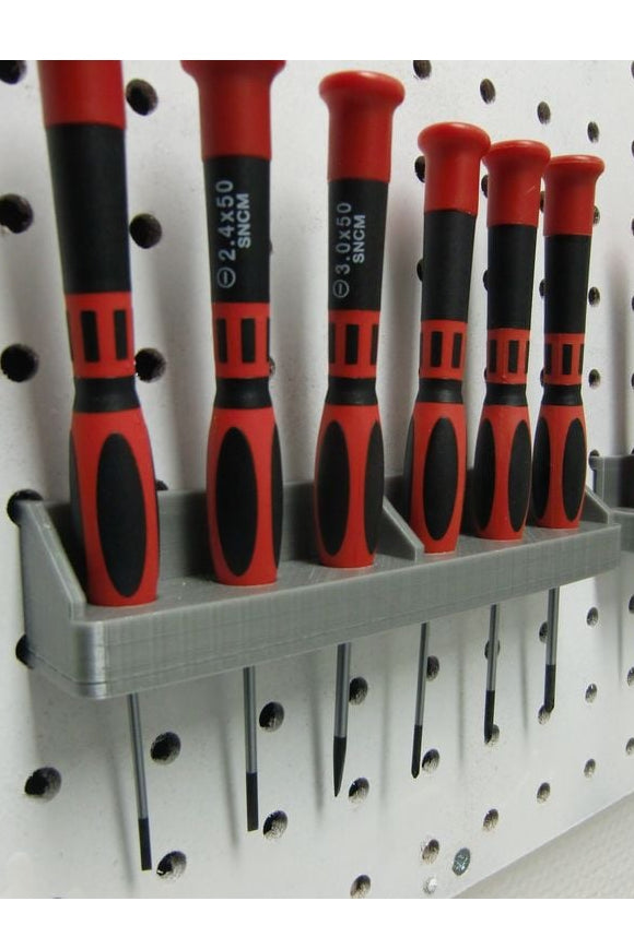 Pegboard Screwdriver Holder – Fits 6 Screwdrivers