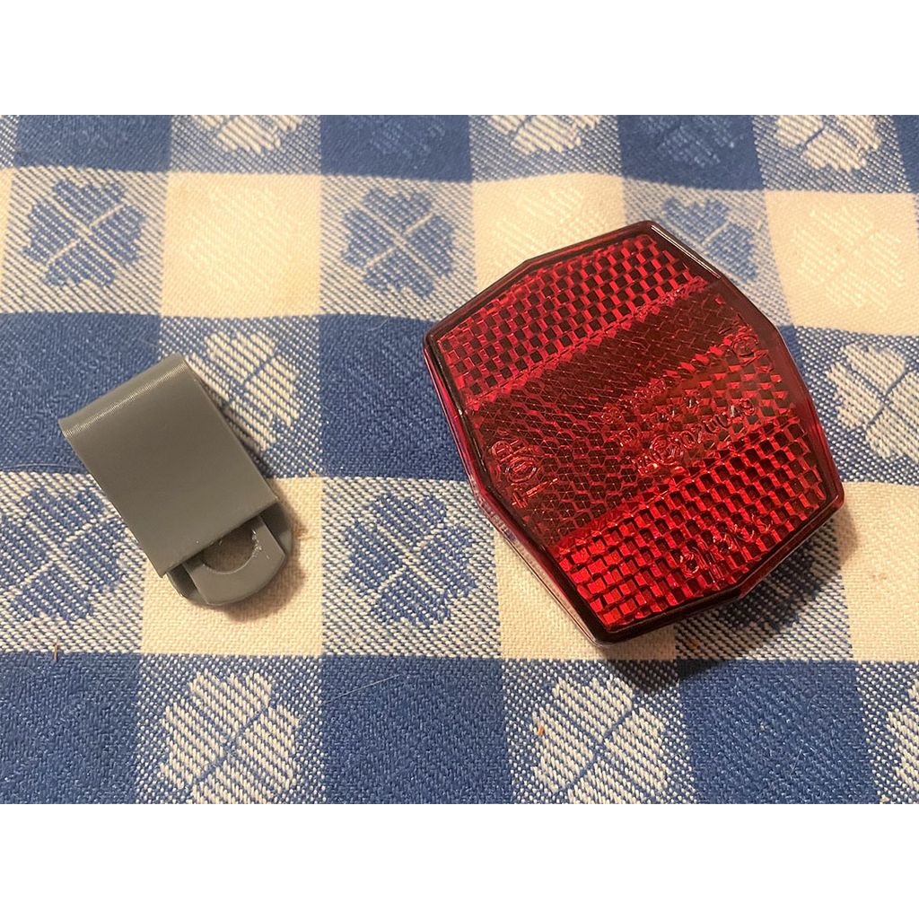 Bicycle Reflector Clip for Backpack or Bag
