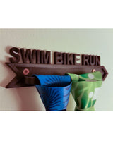 Triathlon Medal Rack – Swim Bike Run Wall Holder