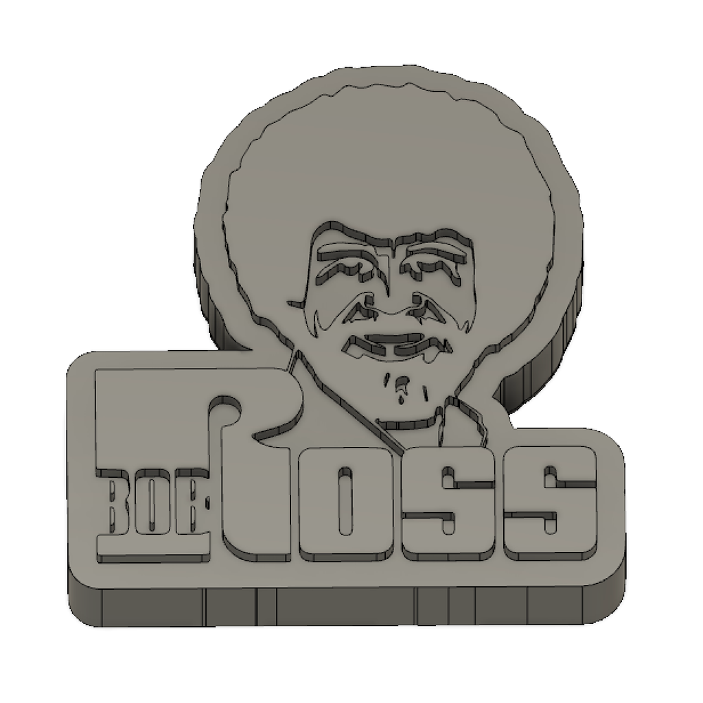 Bob Ross Logo 3D Print