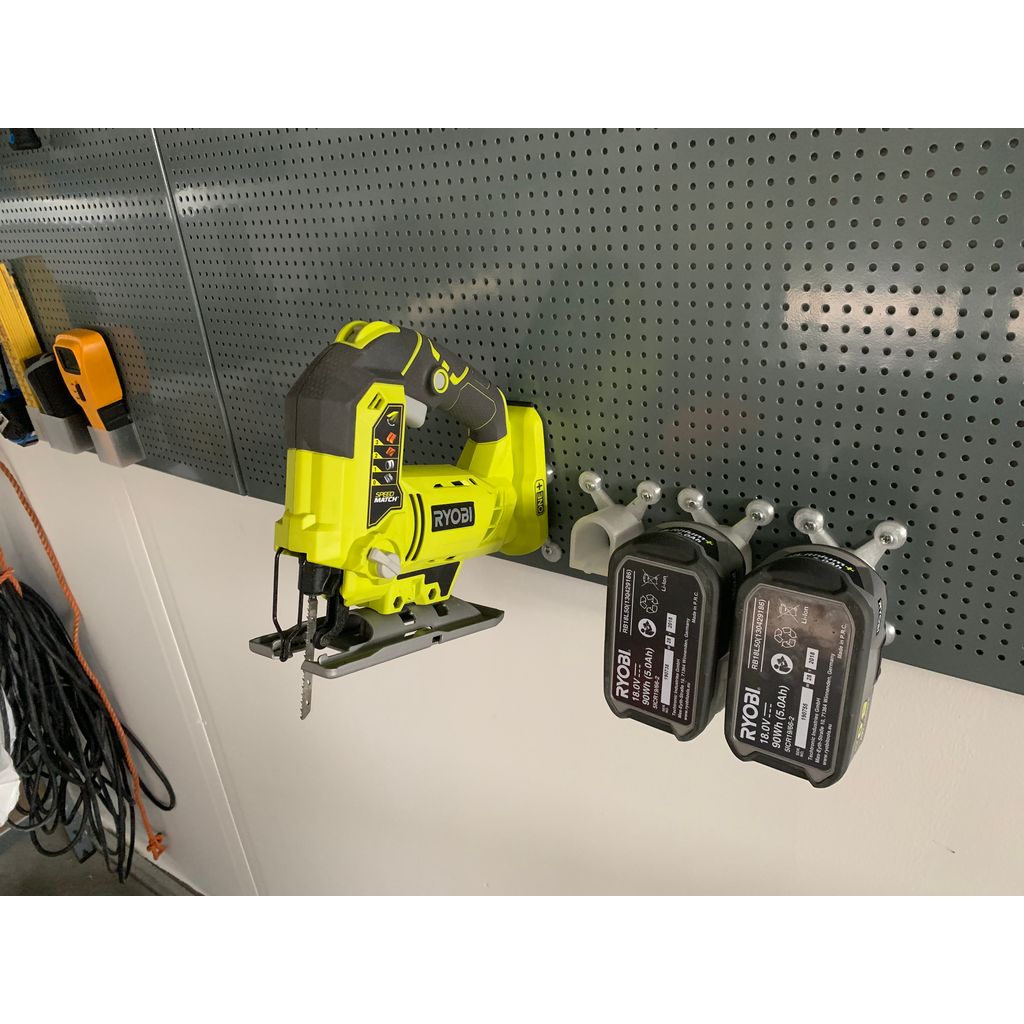 Ryobi One+ Tool Mount for Biltema Pegboard (12mm)