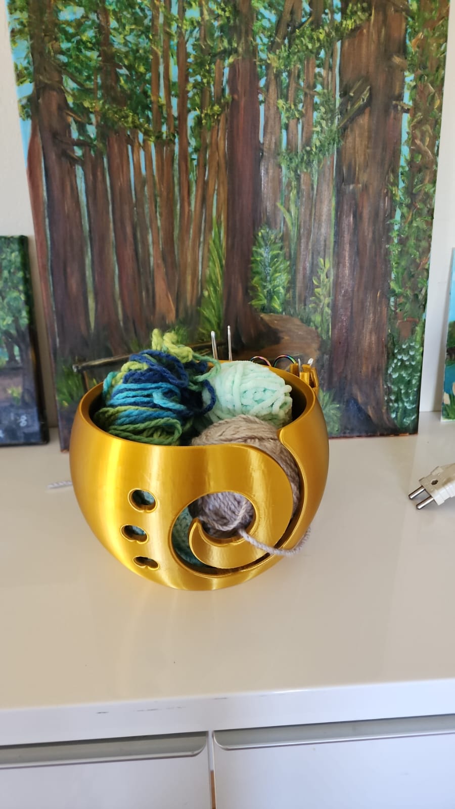 Yarn Bowl Castle — Decorative Knitting Yarn Holder